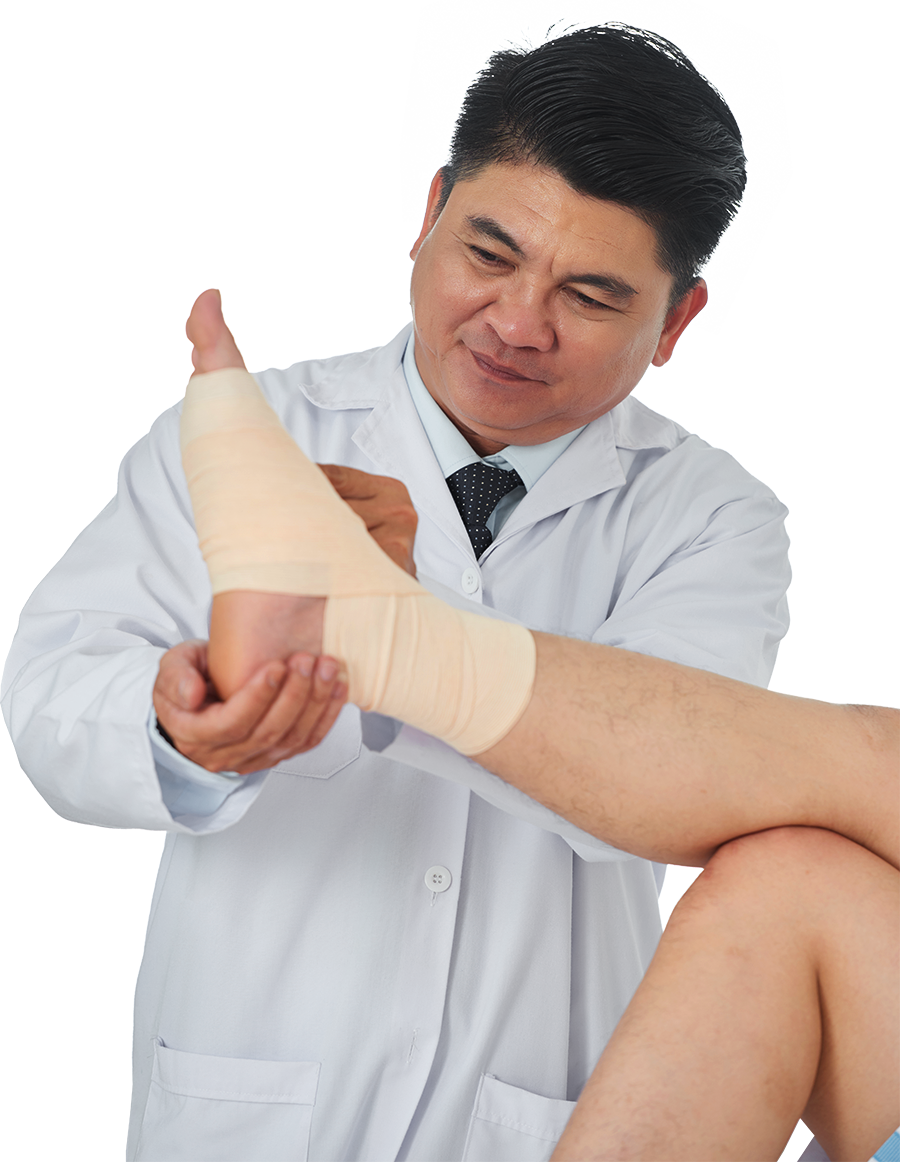 National Headquarters Doctor Taking Care Of Foot Wound Diabetes